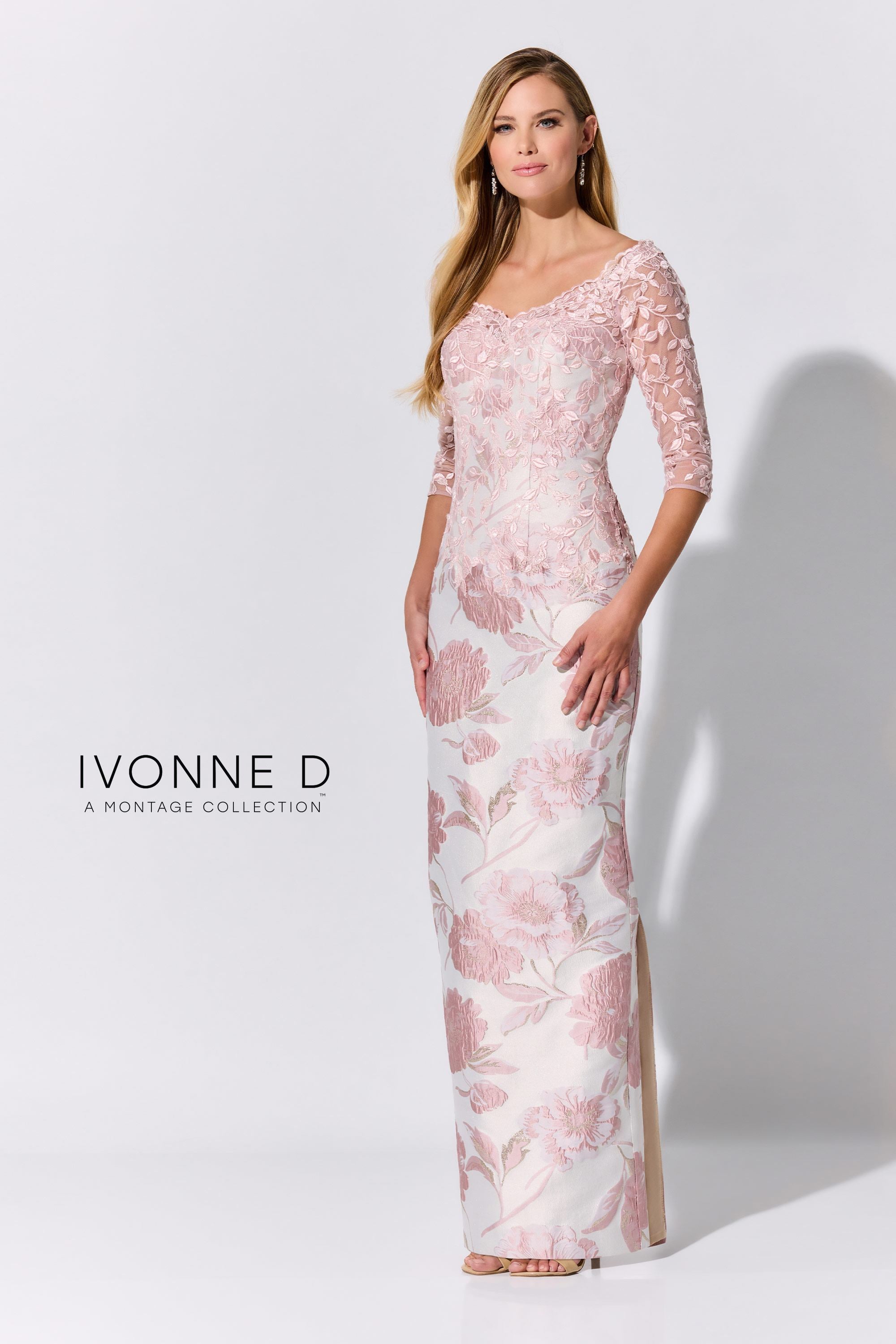 Ivonne D ID324 Dress Brocade, Tulle, Pongee, Wrap Elegant Mydressline