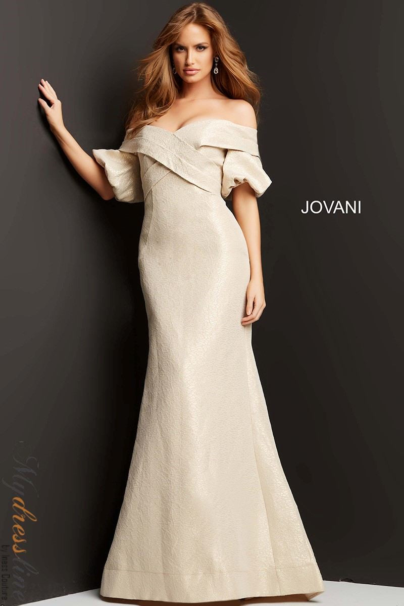 Elegant Jovani 06831 Off Shoulder Mermaid Gown for Evening Events Mydressline