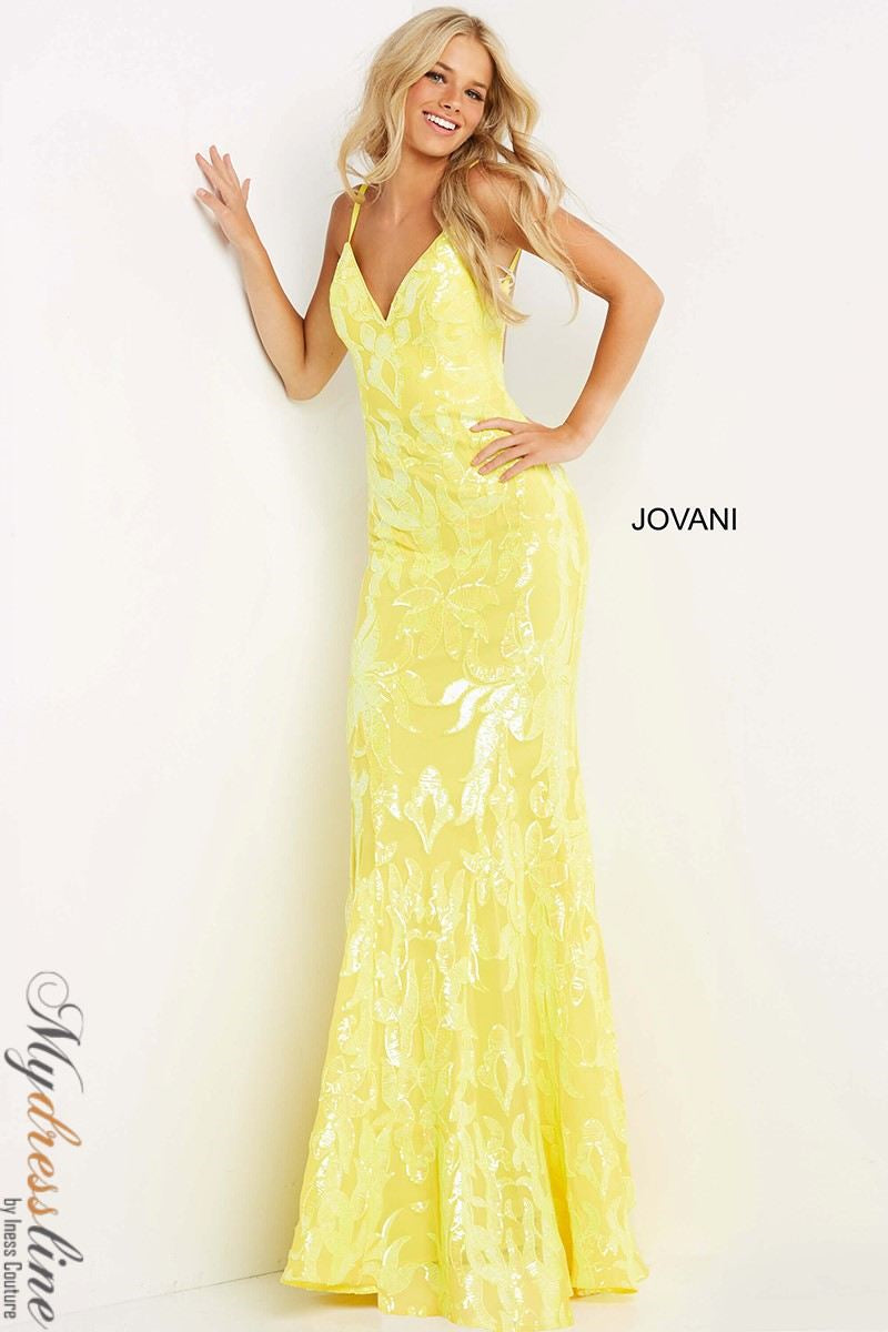 Jovani 07784 Sequin Mermaid Gown Elegant V Neck Dress Mydressline