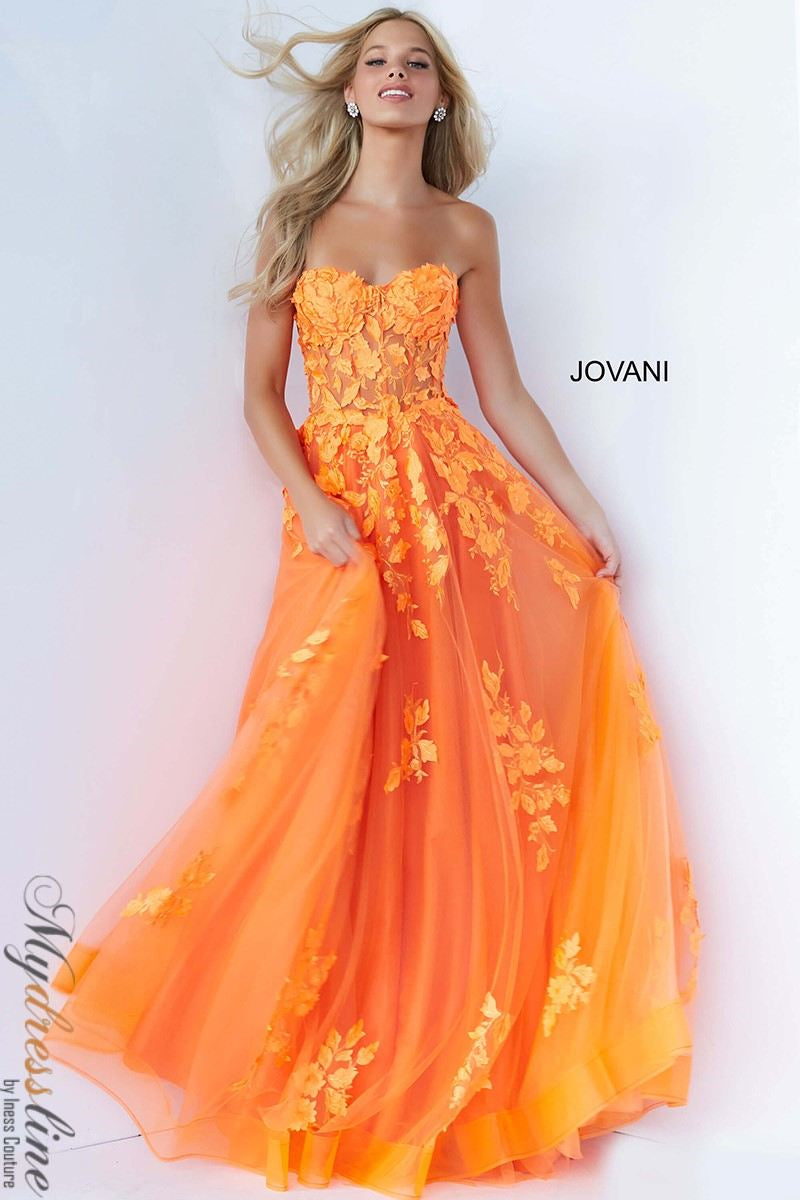 Jovani 22538 Beaded Corset Bodice Tulle Fit And Flare Bottom Prom