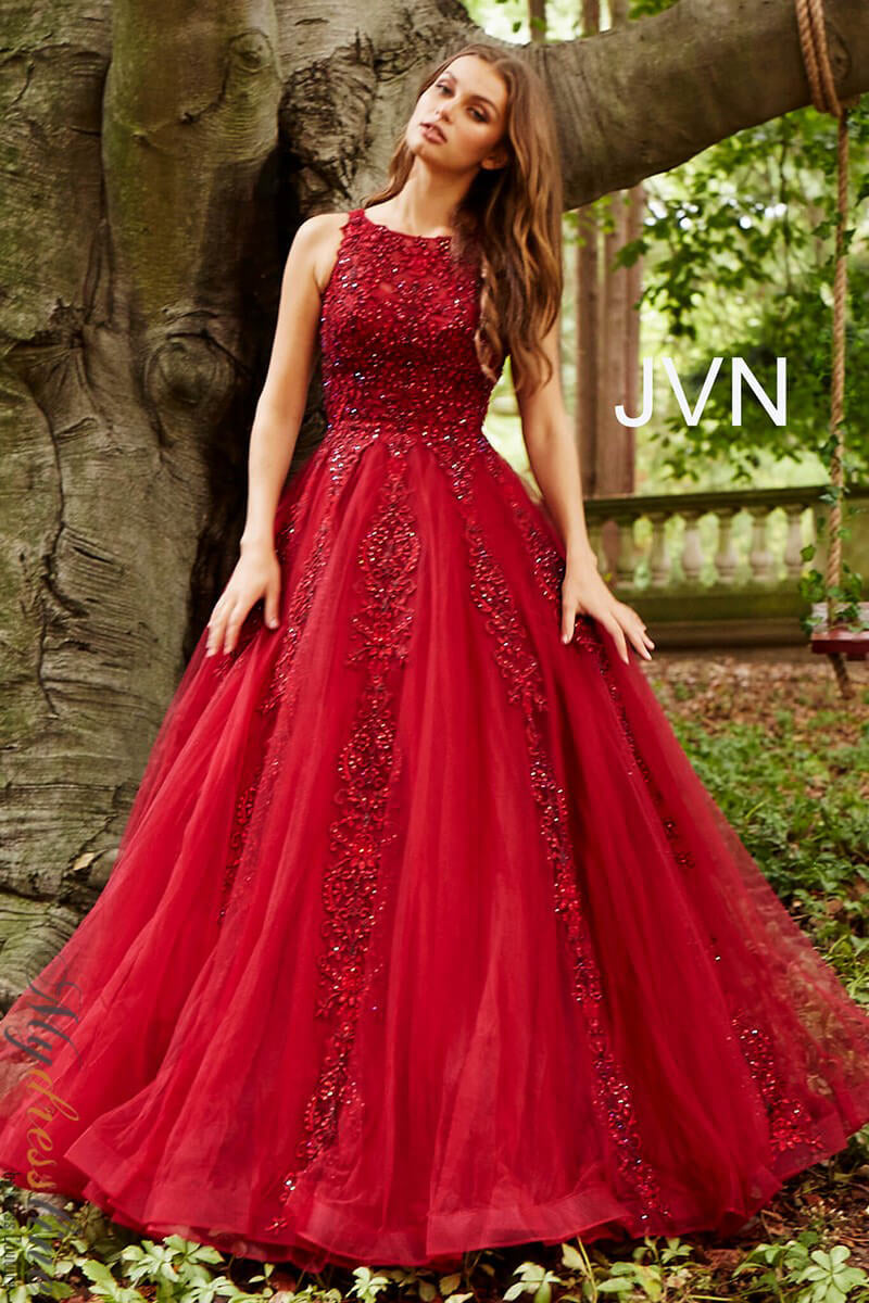 Jovani red ball gown best sale