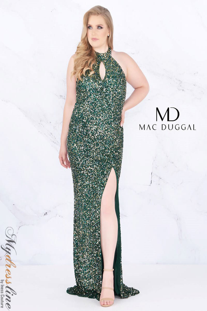 Mac Duggal 4835 Sequin Plus Size Evening Dress – Mydressline