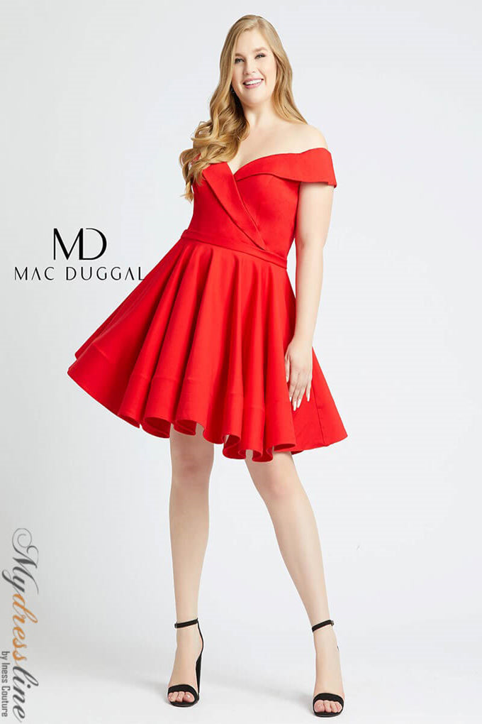 Mac duggal fit & flare party dress best sale