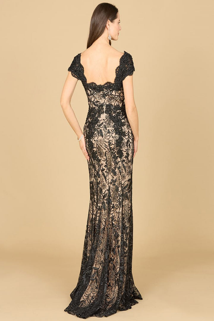 Lara anastasia lace gown with flutter sleeves best sale