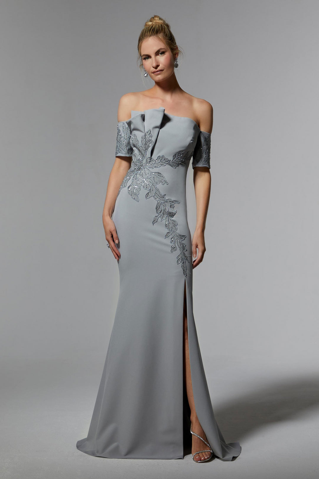 Size 16 Grey MoriLee Formal Floorlength Dress newest