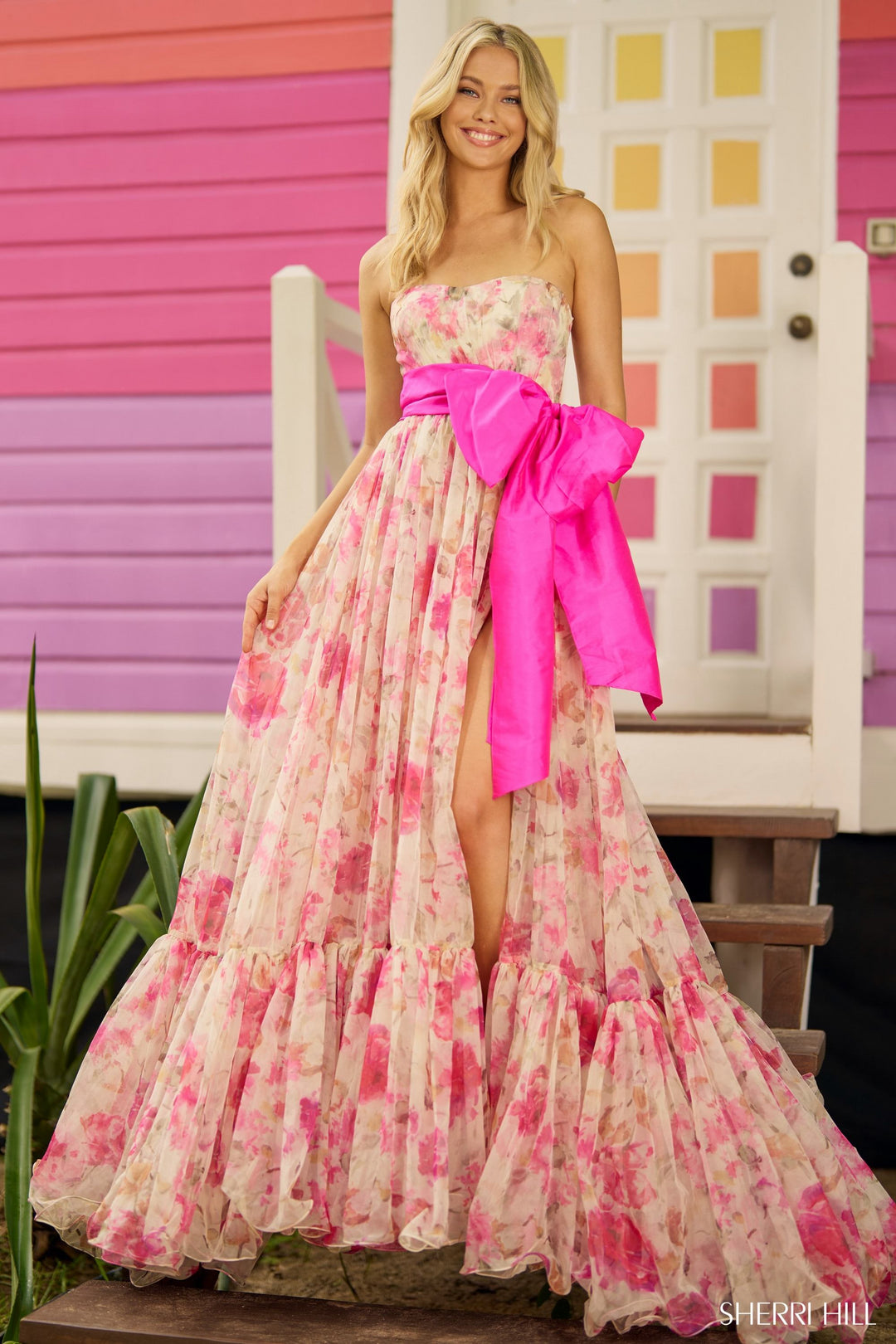 Sherri hill strapless fashion long dress