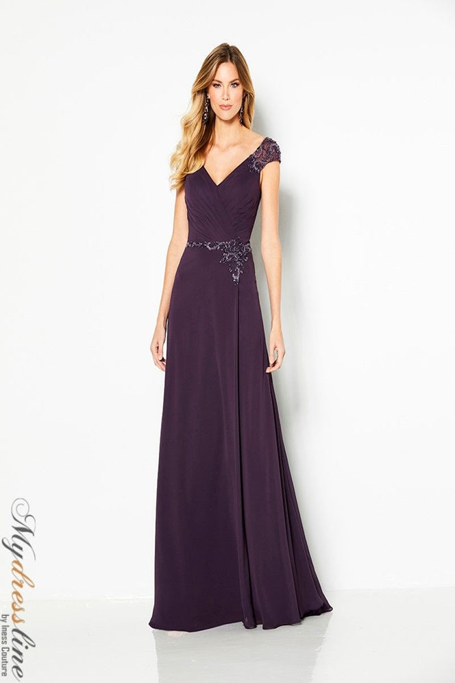 Cameron Blake 219684 Chiffon Goddess Gown with Beading Mydressline