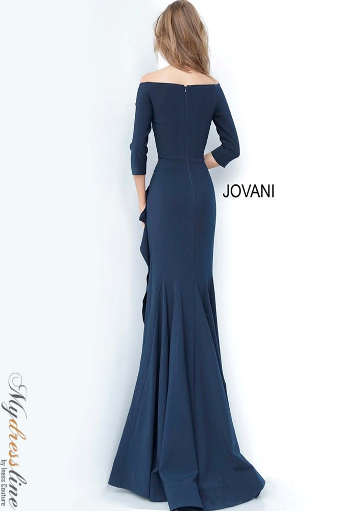 Jovani 00446 Evening Gown with Bateau Neckline & Ruffles – Mydressline