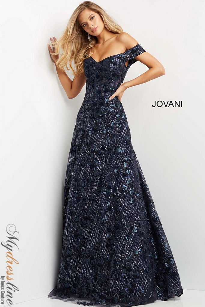 Jovani 07162 Off Shoulder Sequin Ball Gown Dress Mydressline