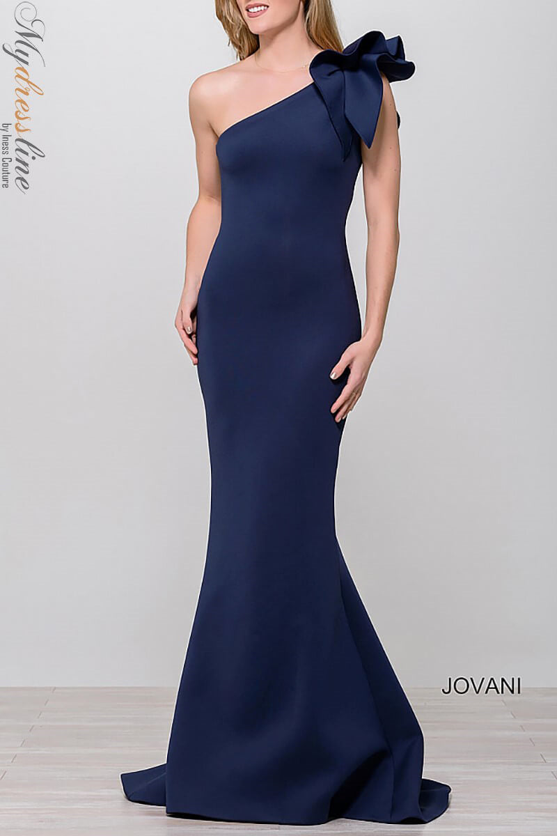 Jovani 32602 One Shoulder Scuba Evening Dress Mydressline