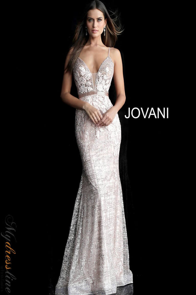 Jovani JVN 41677 size 0 Navy/Gold Prom Dress embellished v