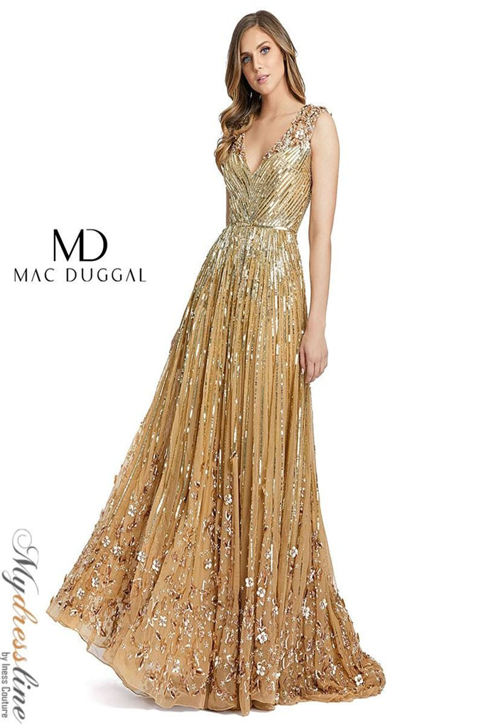 Mac Duggal 5223 Sequin Sleeveless Evening Dress Mydressline