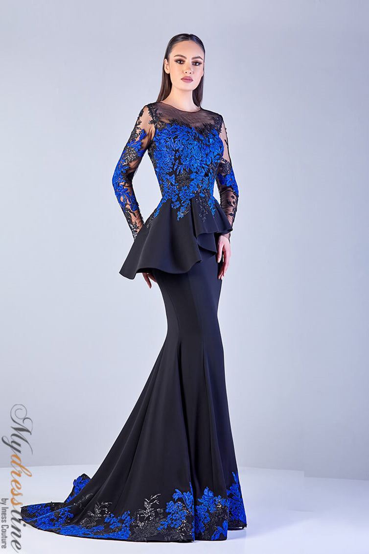 Sara Badr 26601 Lace and Crepe Mermaid Evening Dress – Mydressline